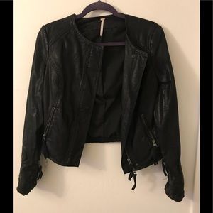 Free People vegan leather jacket